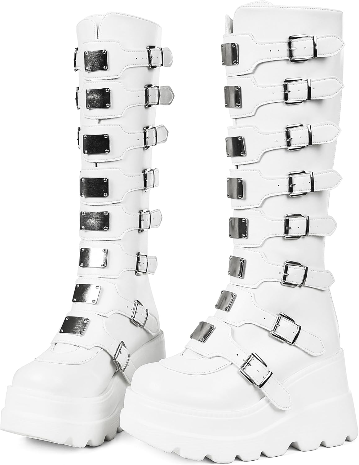 CELNEPHO Womens Wedge Platform Knee High Boots for Stylish Comfort