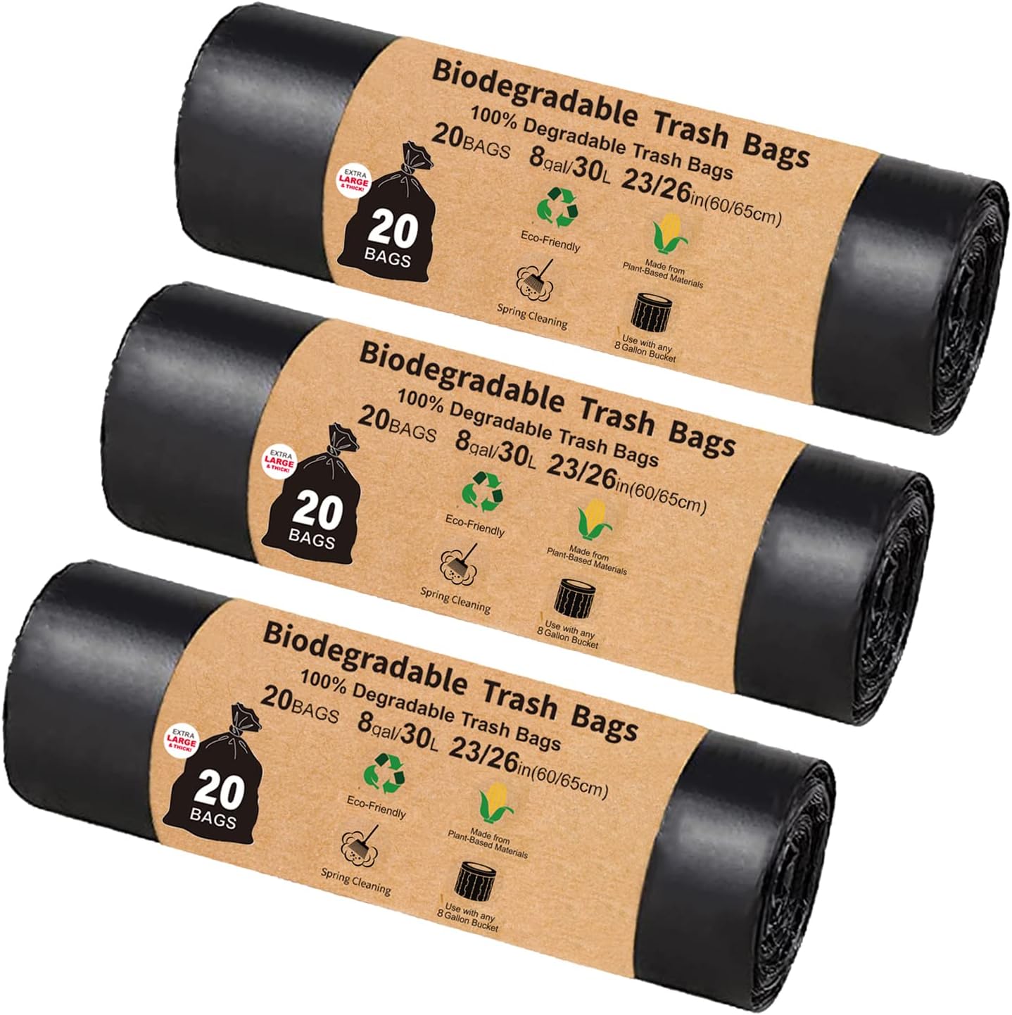 60-Pack Compostable Toilet Bags - Camp Comfort!