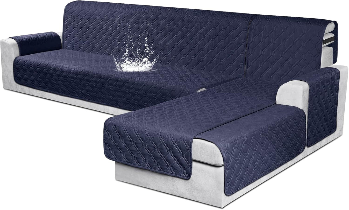 VANSOFY Sectional Couch Covers Waterproof L Shaped Sofa Slipcover
