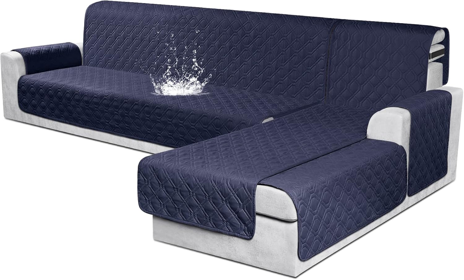 VANSOFY Sectional Couch Covers Waterproof L Shaped Sofa Slipcover