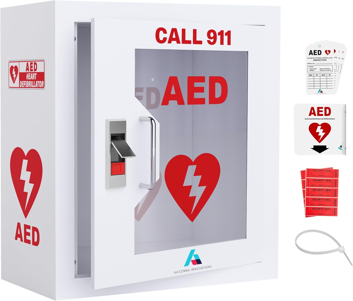All-in-One AED Cabinet Kit for Home and Office Use