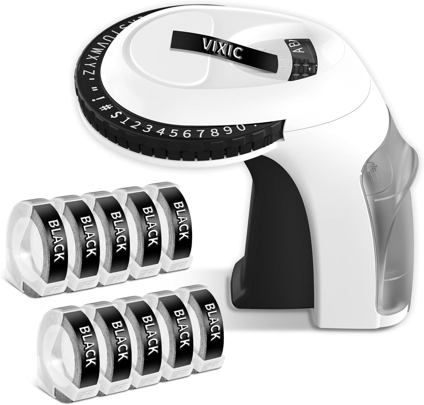 Vintage 3D Embossing Label Maker - 10 Rolls Waterproof Tape Set