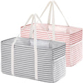 Extra Large Tote Bag Reusable Grocery Bags - Stands Upright for Easy
