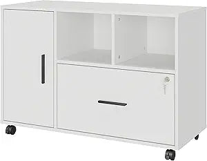 Wood File Cabinet with Lock for Organized Office Storage