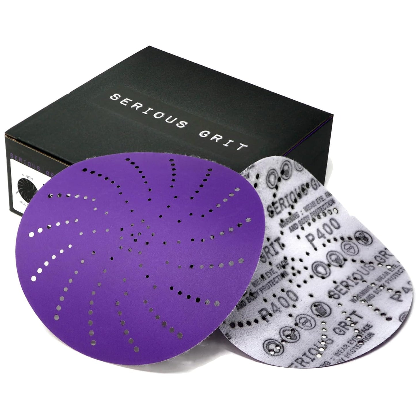 6-Inch 400 Grit Ceramic Multi-Hole Sanding Discs for Fast Cutting