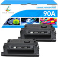CE390A 90A Black Toner Cartridge 2 Pack - High Yield Replacement
