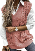EVALESS Oversized Sweater Vest V Neck Sleeveless Loose Pullover is