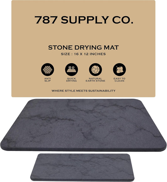 J.B Large Stone Drying Mat - Ultra Absorbent Dish Drying Mat