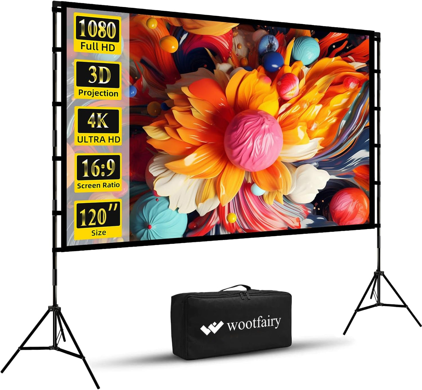 Wootfairy 120 Foldable 4K Projector Screen