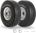 10in 4.10/3.50-4 Flat Free Solid Tire and Wheel - 350lb Capacity