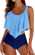 Edelqual Tankini Swimsuit Two Piece High Waisted Set (Style TKLD)