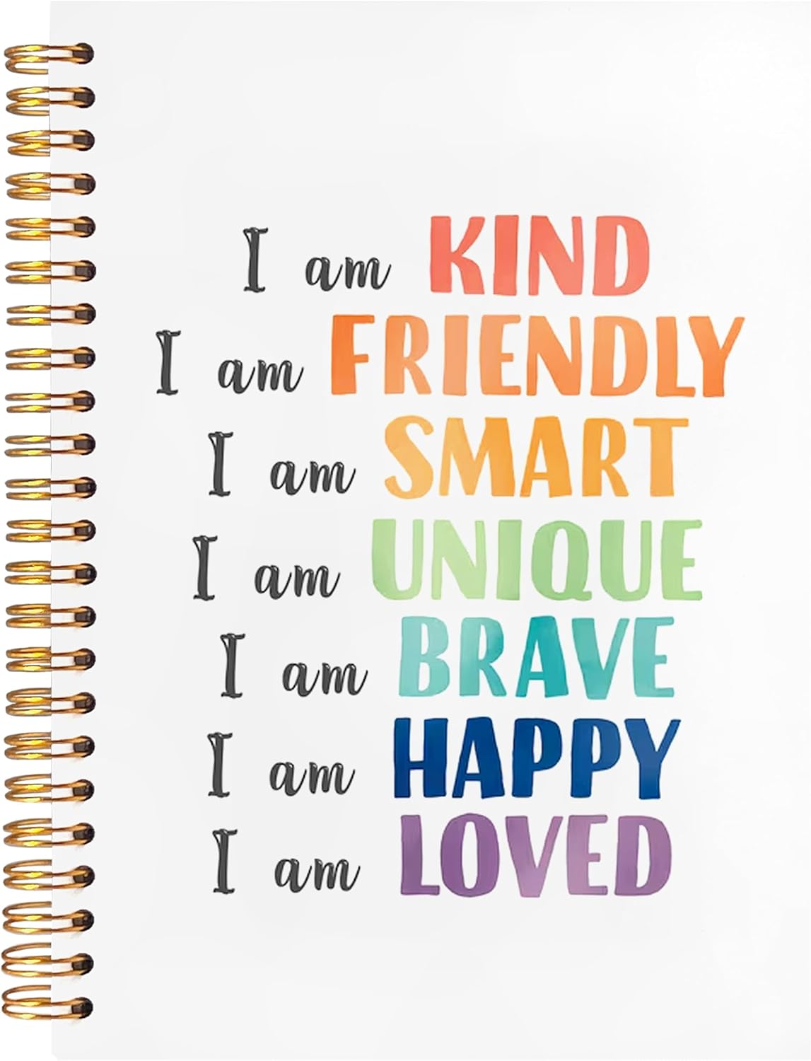 I am Kind Smart Brave Spiral Notebook by BearCake