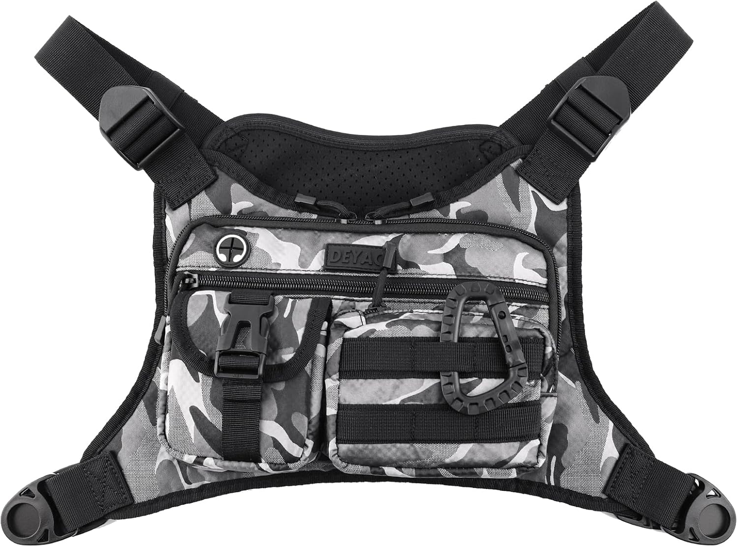 Tactical Inspired Sports Utility Chest Bag for Men - Grey