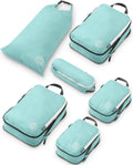 Compression Packing Cubes Set for Travel - Lightweight Ripstop