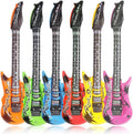Inflatable Rock Star Guitar Toys 35in 12Pack - Colorful Party Favors
