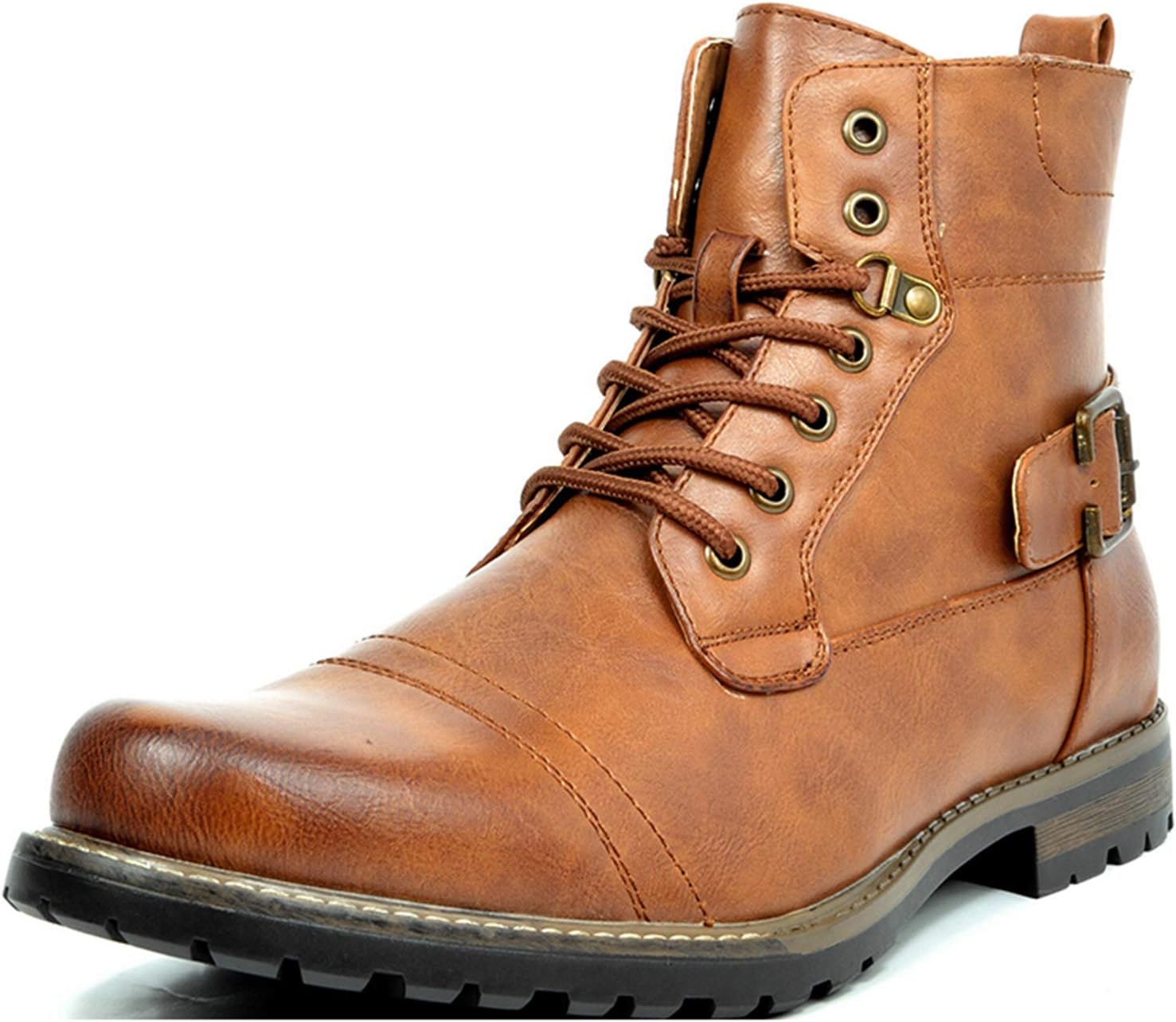 Bruno Marc Men's Motorcycle Combat Boots for Stylish Riders