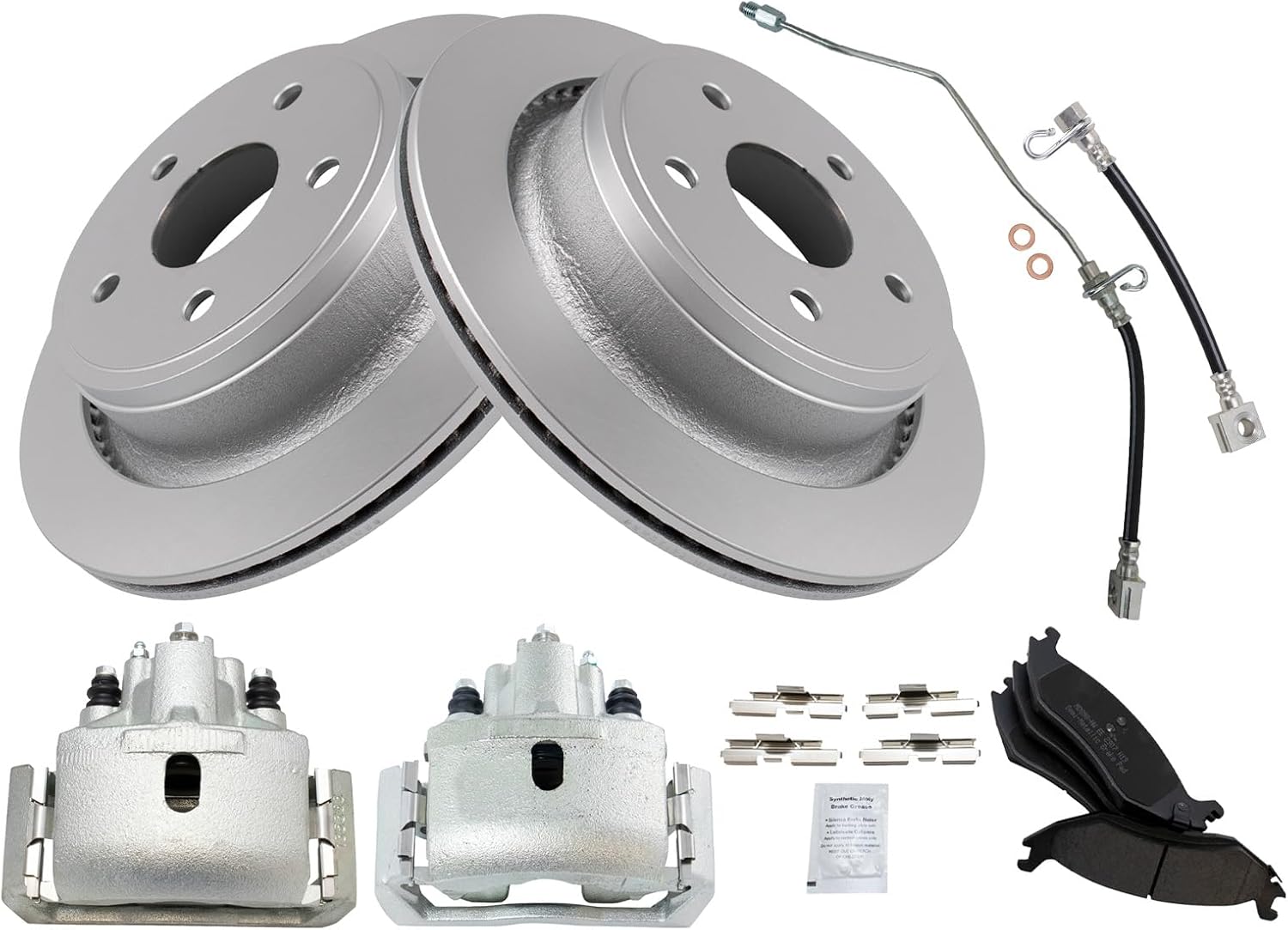 TRQ Rear Brake Pad & Rotor Kit for 2002-2004 Dodge Ram 1500