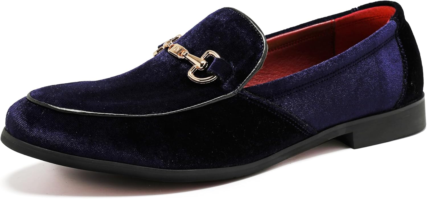 Luxury Velvet Penny Loafer Shoes for Men - Stylish Comfort