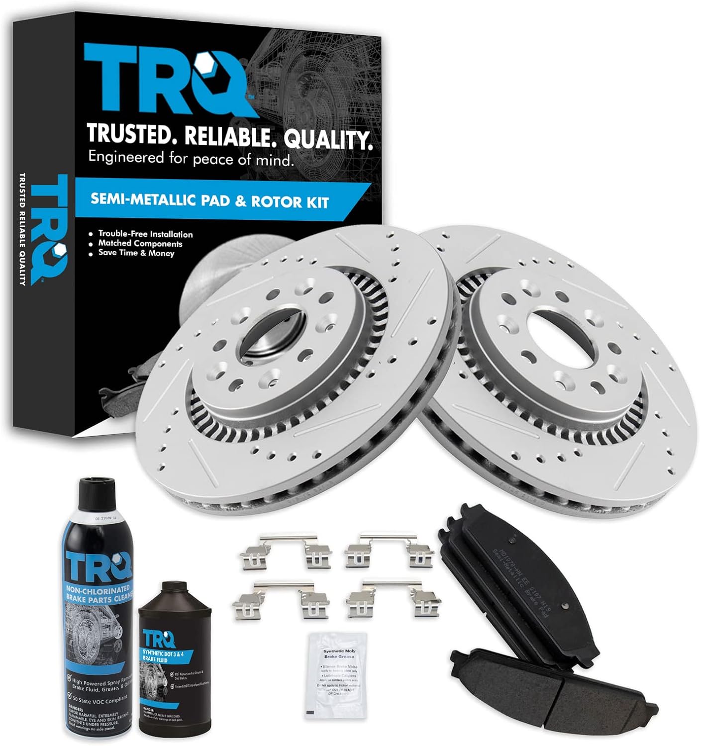 TRQ Front Semi Metallic Brake Pad & Performance Rotor Kit Review