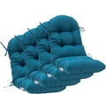 Indoor/Outdoor High Back Chair Cushion for Adirondack - 4 Pack Peacock