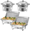 Chafing Dish Buffet Set Stainless Steel Food Warmer - 4 Pack