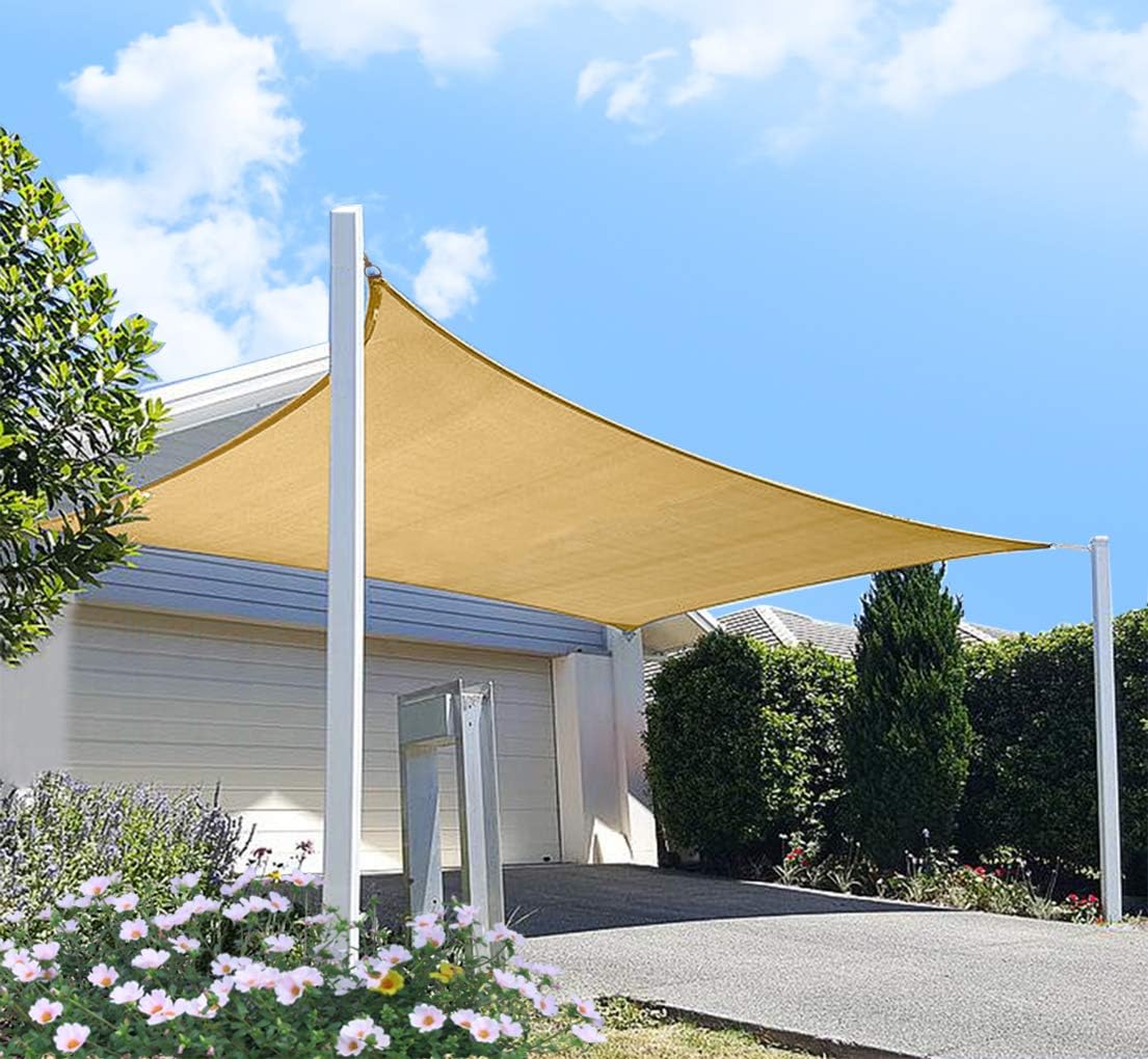 Patio Sun Shade Sail Canopy 12ft x 16ft Rectangle UV Resistant