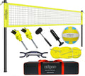 Volleyball Net Outdoor - Portable Backyard Volleyball Set with Pump