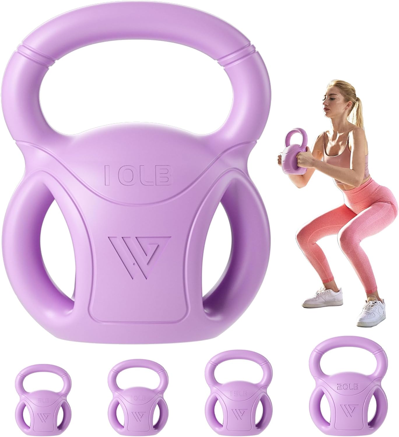 RUNWE Three-Handle Kettlebells for Core Fitness and Weightlifting
