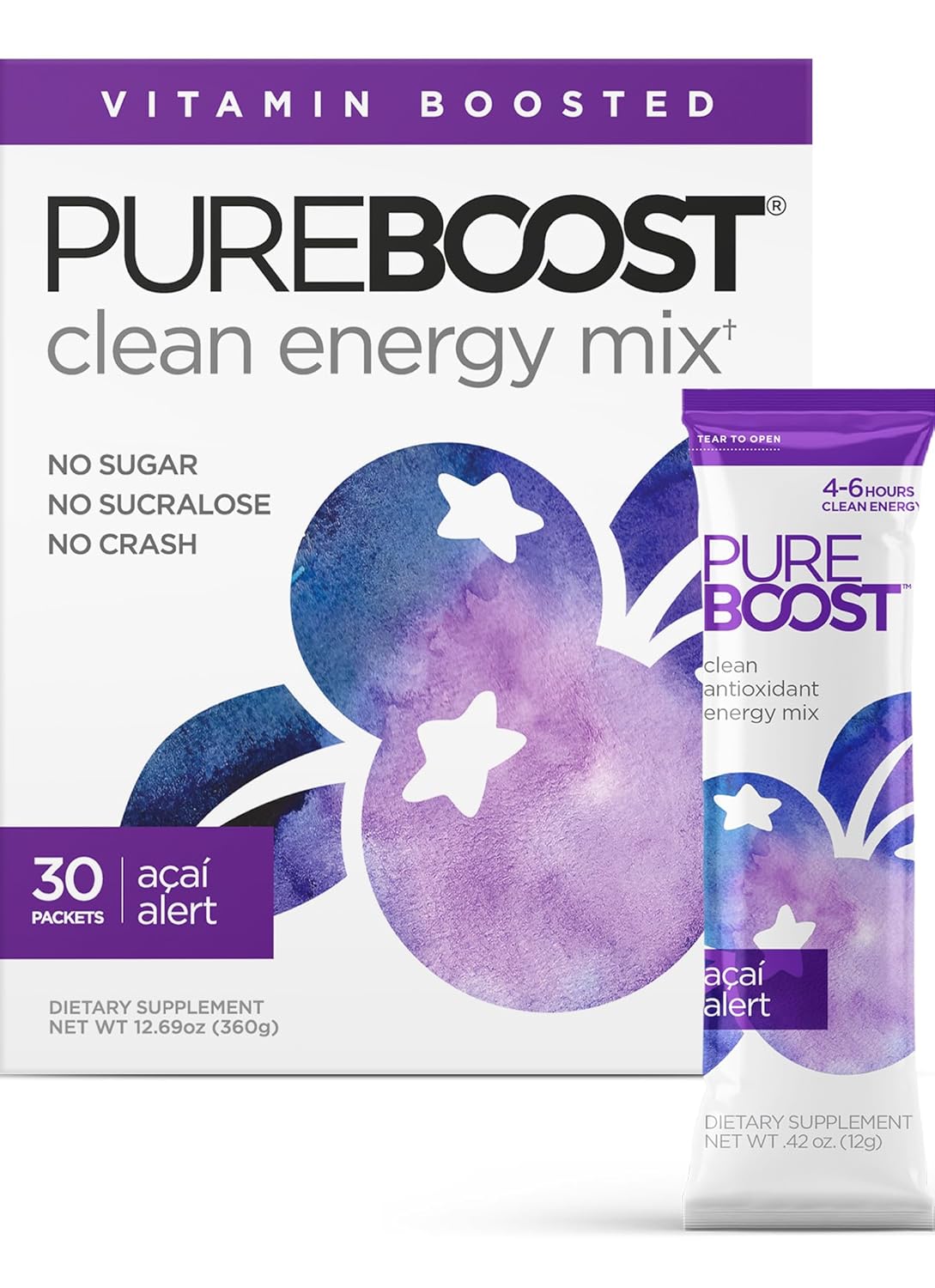 Pureboost Clean Energy Booster with B12 and Electrolytes