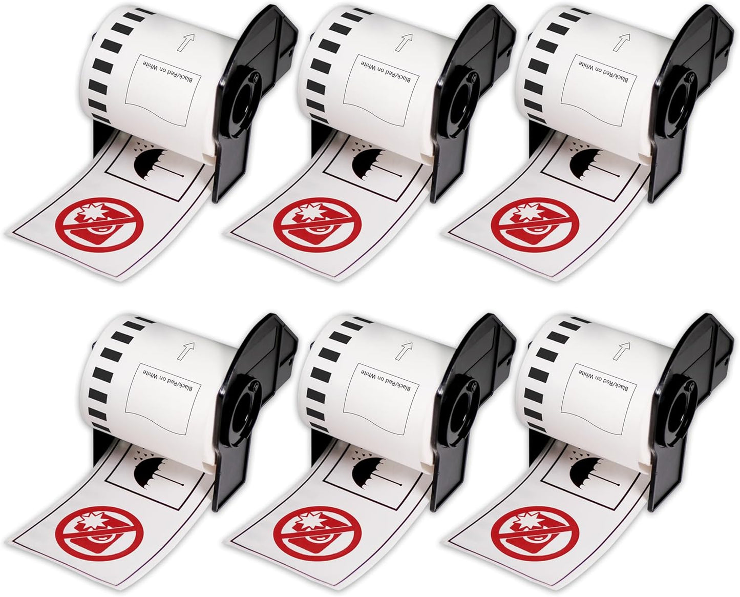 BETCKEY Continuous Labels for Brother QL Printers - 6 Rolls