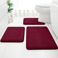 HOMEIDEAS Upgraded Bathroom Rugs Set 3 Piece for Comfort
