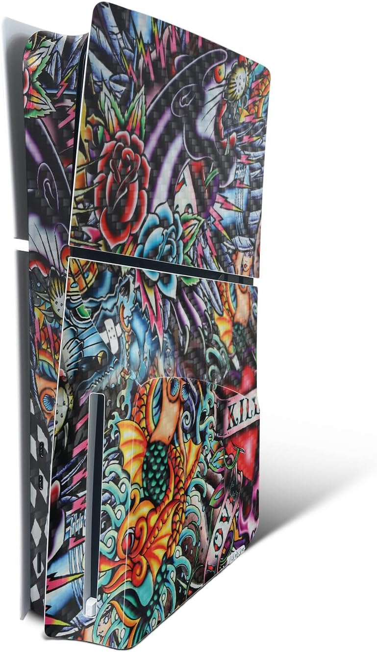 MightySkins Carbon Fiber Skin for PS5 Slim Console