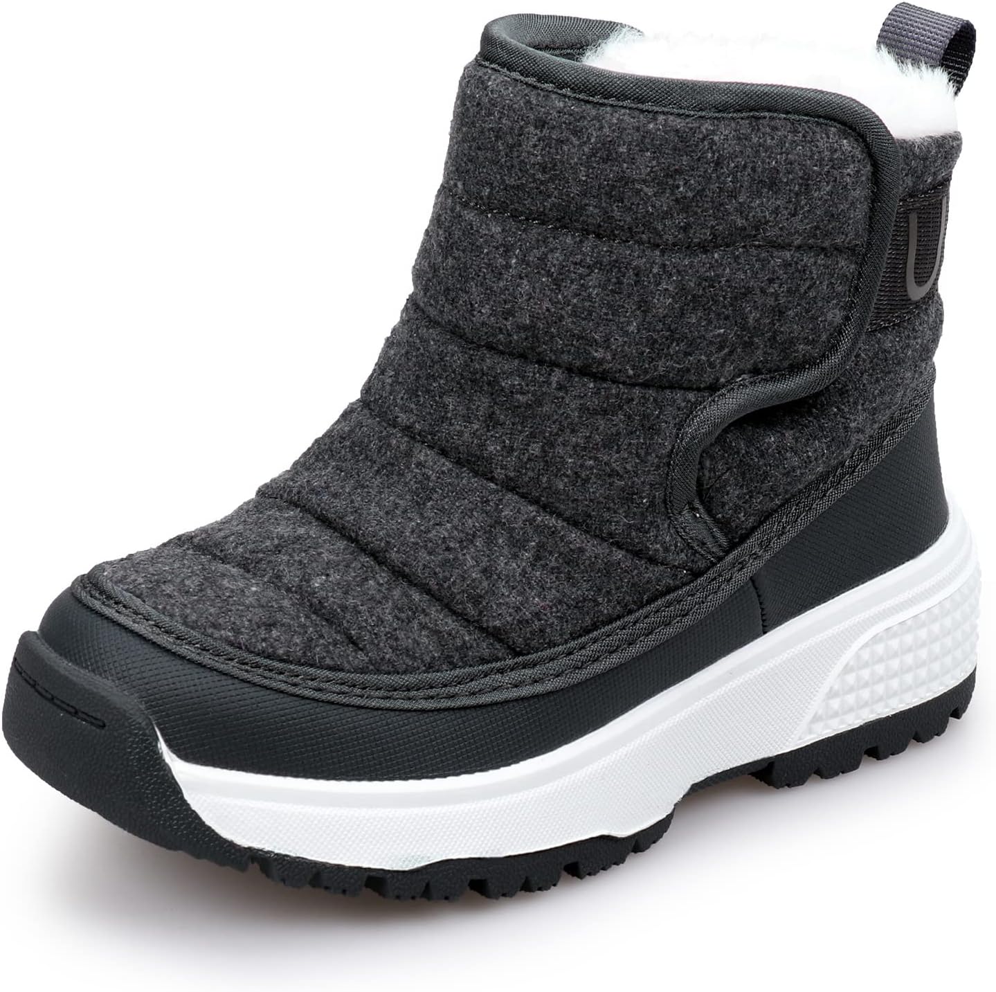 UOVO Boys Snow Boots Waterproof Fur Lined Outdoor Shoes