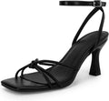 Square Open Toe Heeled Sandals - Chic 2.95in Kitten Heel