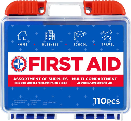 Smart 110 pc First Aid Kit: Treat Cuts Anywhere