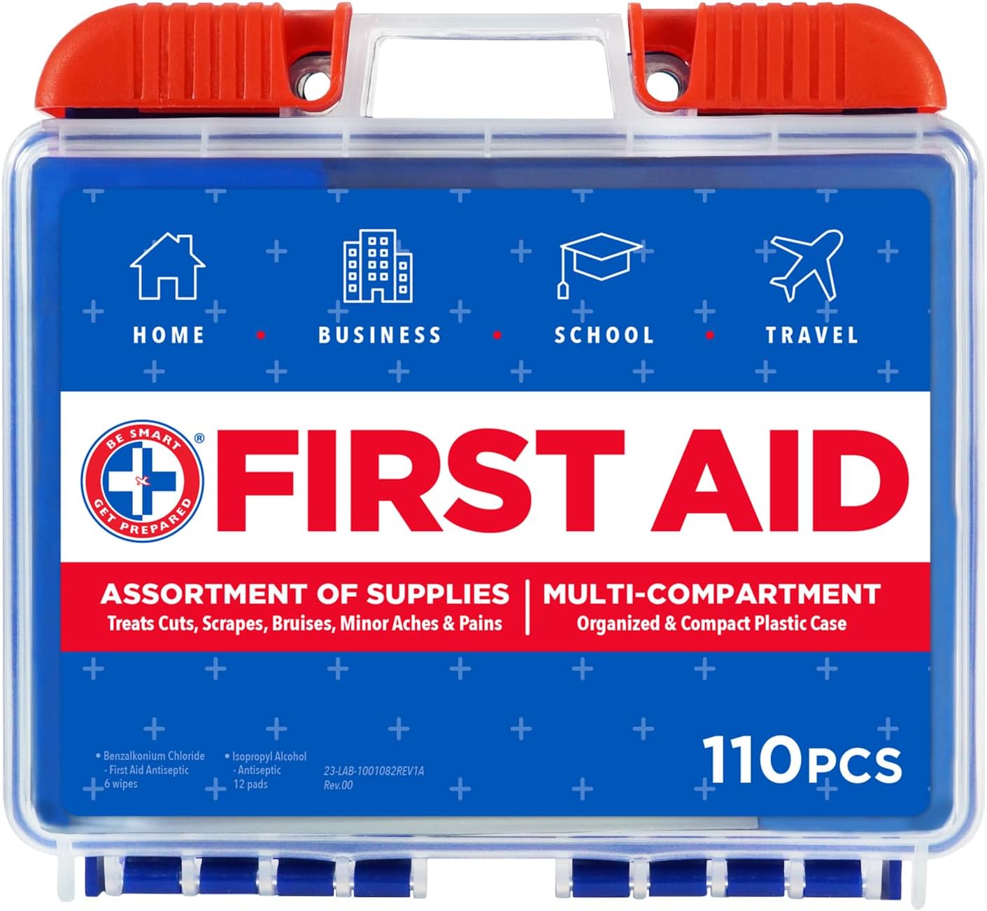 110 pc First Aid Kit: Be Smart, Stay Prepared Anywhere!