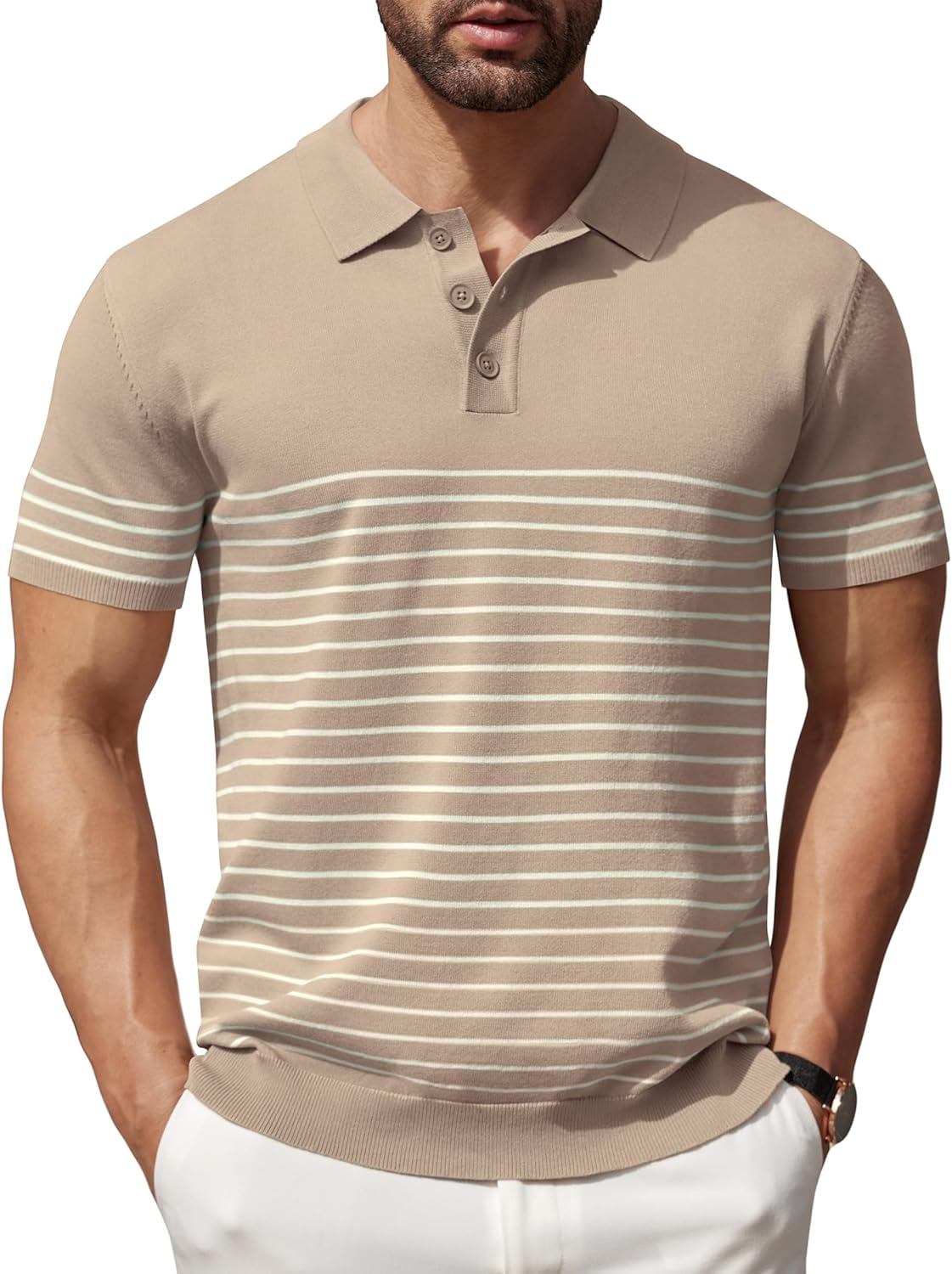 COOFANDY Men's Short Sleeve Polo Shirt for Casual Style