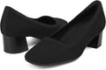 Low Chunky Heels Knit Pumps for Women - Supportive 1.65 in Block