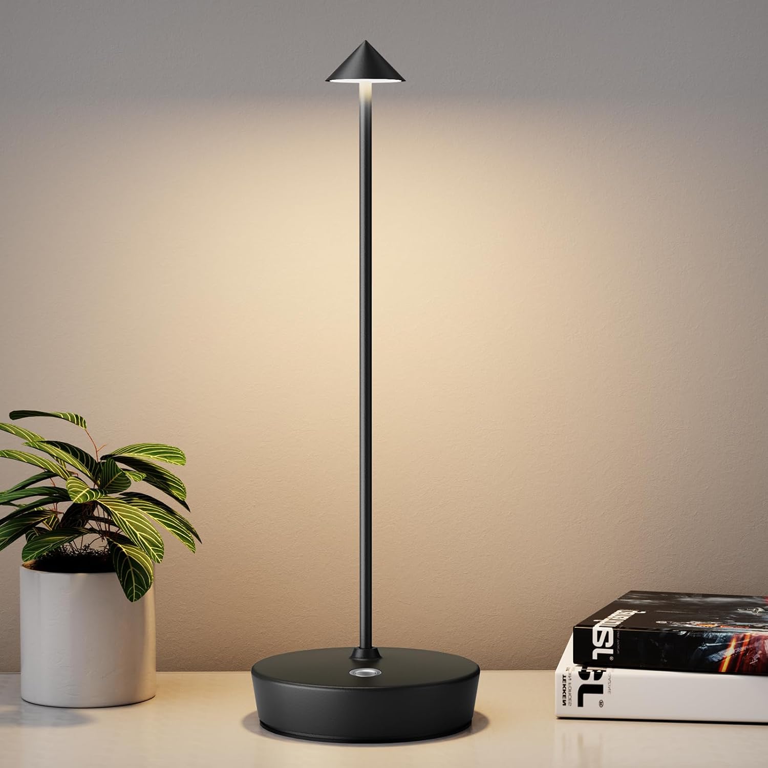 Rechargeable Cordless Table Lamp with 6000mAh Battery Power