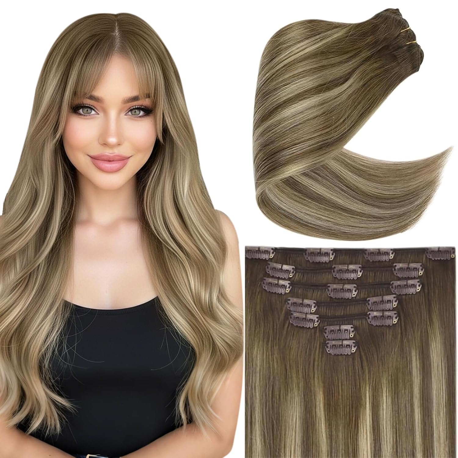 Ve Sunny Human Hair Clip in Extensions for Instant Glam