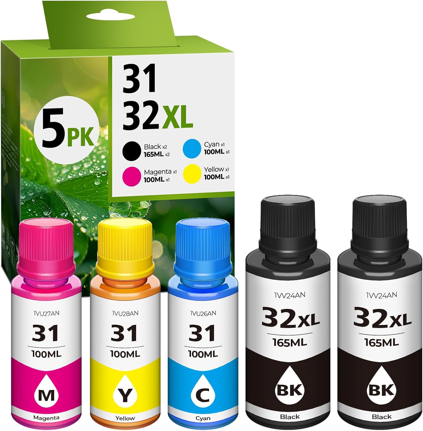 31 32XL Ink Bottle Set for Smart Tank Printers - High Yield