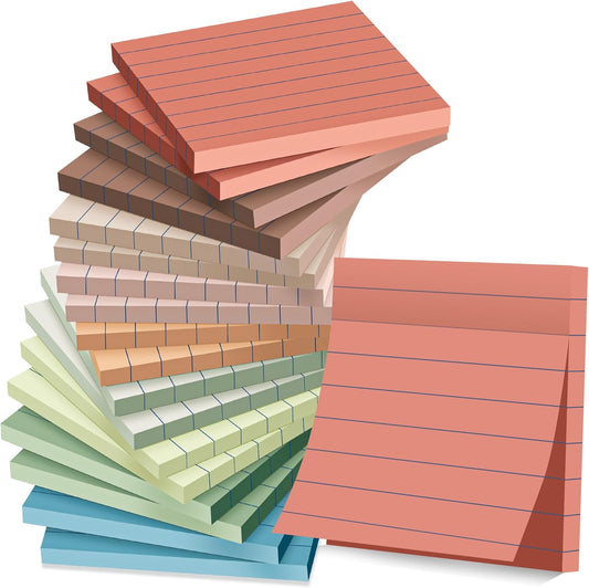 Vintage Colors Sticky Notes 3x3 in Post Pack - Strong Adhesive, Recyclable - VIPSTAR