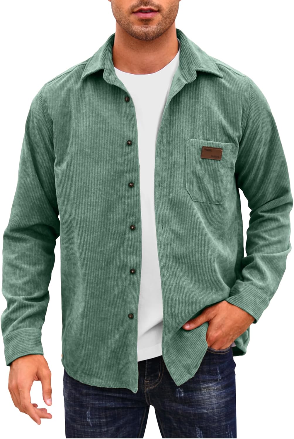 Comdecevis Mens Corduroy Shirts Jacket for Style and Comfort