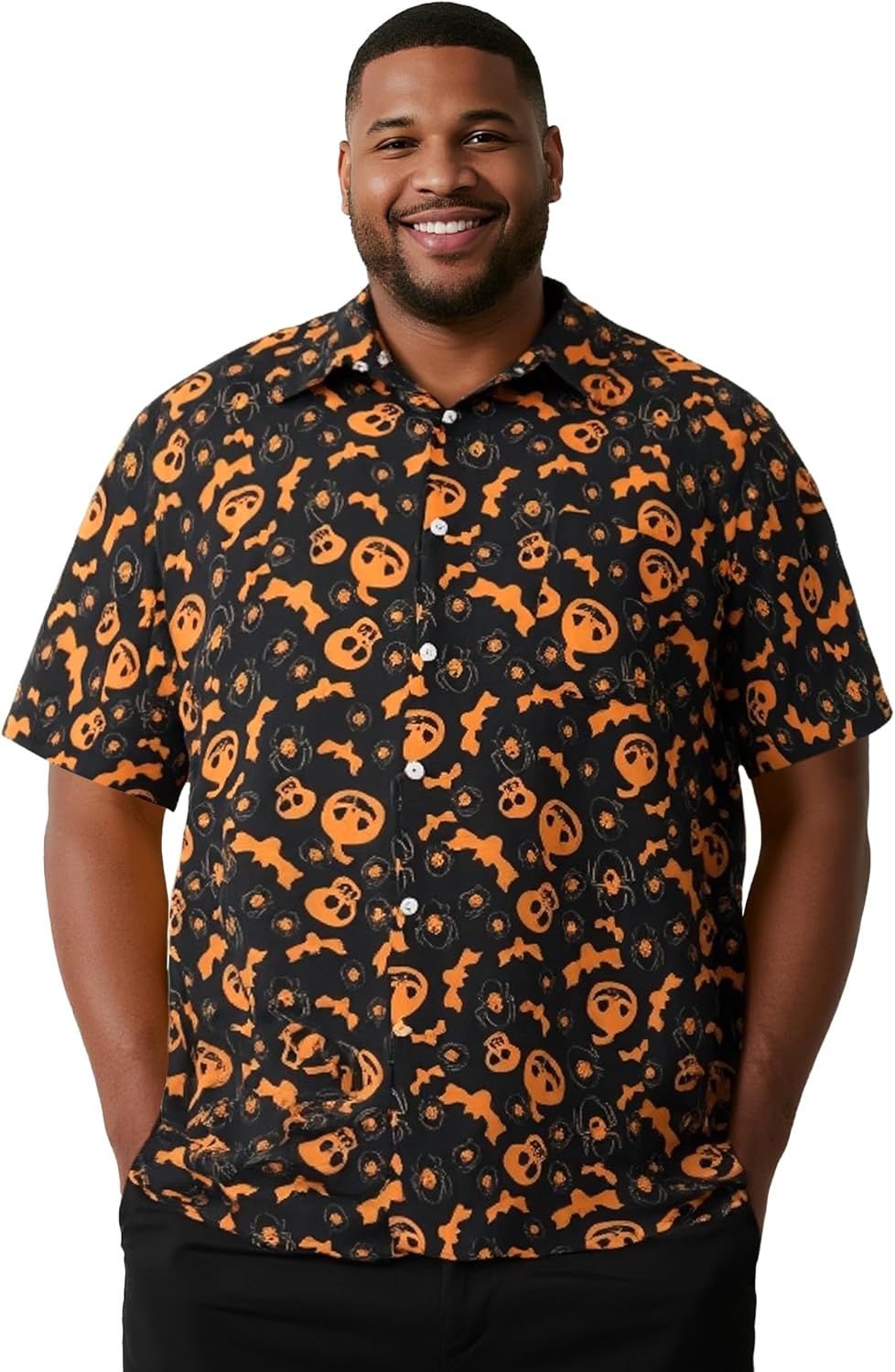Yuyapu Button Down Shirt for Big and Tall Men - Summer Style