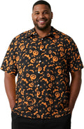Button Down Shirt Men Big and Tall Short Sleeve (Style D1SY)