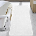 24 x 60 in White Shaggy Bath Mat Runner - Ultra Soft Absorbent