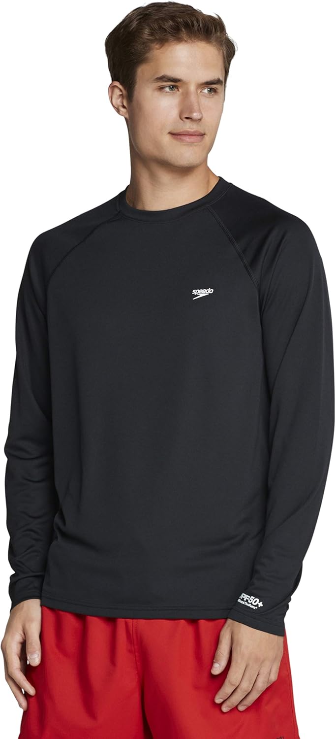 Speedo Men's UV Swim Shirt with Long Sleeve Regular Fit