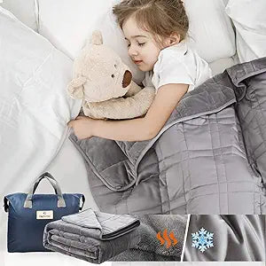 OMYSTYLE Weighted Blanket 10lbs for Kids - All Season Comfort