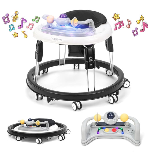 Foldable Baby Walker with Music & Lights