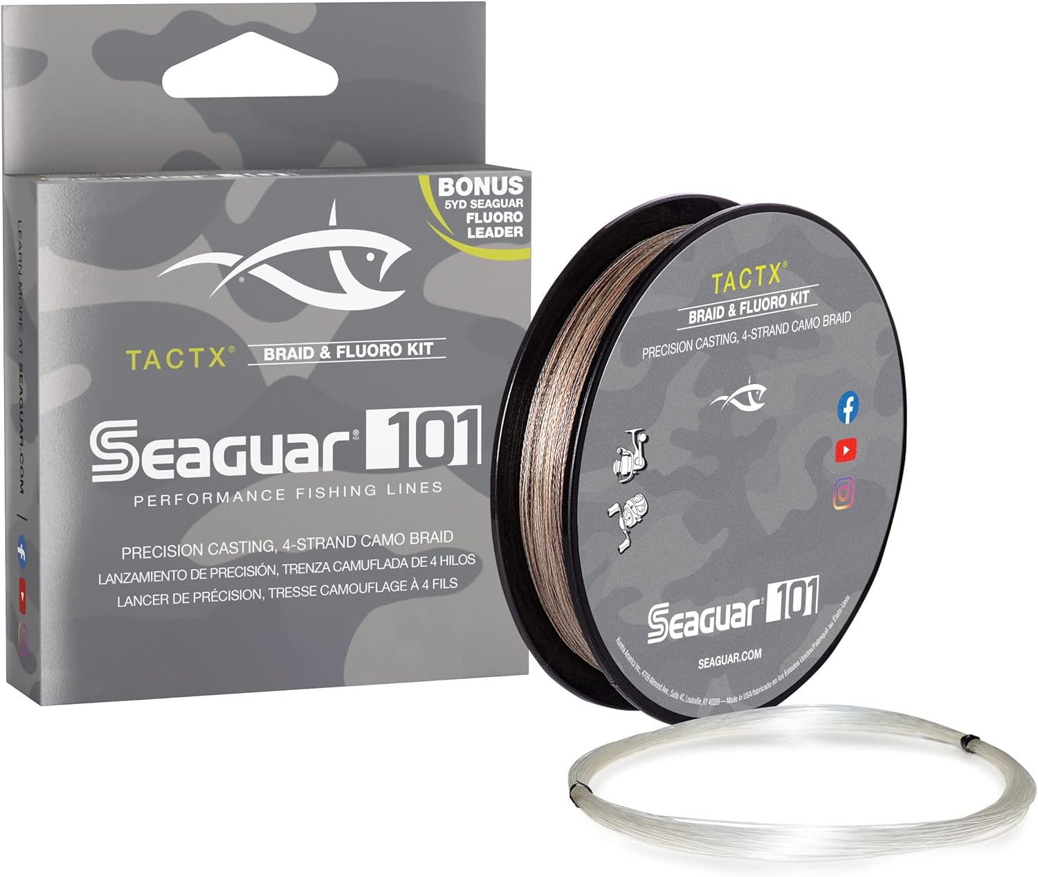 Seaguar TactX Braided Camo Fishing Line Kit